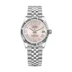Rolex Datejust 278274-0020 Pink Roman Dial with Luminescent Markers Jubilee Bracelet 31mm Watch