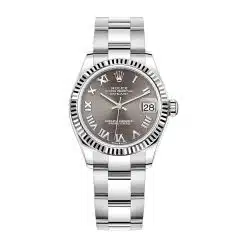 Rolex Datejust 278274-0021 Grey Roman Dial with Luminescent Markers Oyster Bracelet 31mm Watch