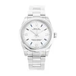 Rolex Oyster Perpetual 177200-2 Silver Arabic Dial with Luminescent Markers 31mm Watch