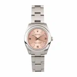 Rolex Oyster Perpetual 177200-3 Pink Arabic Dial with Luminescent Markers 31mm Watch