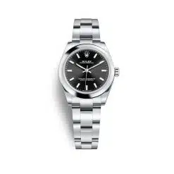 Rolex Oyster Perpetual 177200-0019 Black Dial with Luminescent Markers 31mm Watch
