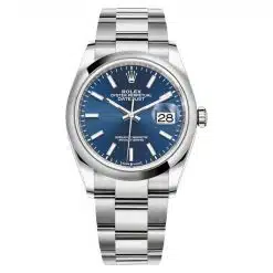 Rolex Datejust 126234 Blue Index Dial 36mm Oyster Stainless Steel Mens Watch