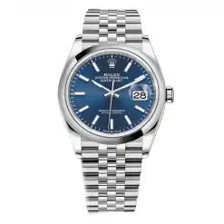 Rolex Datejust 126200 Oyster Perpetual 36 mm Blue Dial Jubilee Stainless Steel Watch