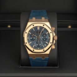 Alternative view of Audemars Piguet 26240OR.OO.D315CR.01 Royal Oak Selfwinding Chronograph "50th Anniversary" Blue Dial Watch
