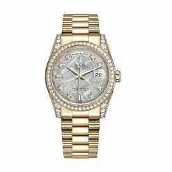 Rolex Day-Date 118388 Meteorite Diamond Dial Yellow Gold President Bracelet 36mm Watch