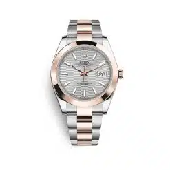 Rolex Datejust 126301 Silver Fluted Motif Index Dial Oyster Bracelet Watch