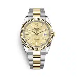 Rolex Datejust 126333 Golden Fluted Motif Dial Stainless Steel and Yellow Gold Oyster Bracelet Watch