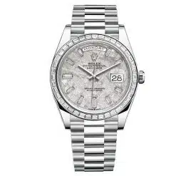 Rolex Day-Date 228396TBR-0027 Meteoriate Baguette Diamond Dial and Bezel Watch