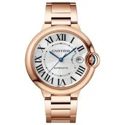 Ballon Bleu De Cartier WGBB0039 White Dial Rose Gold Watch