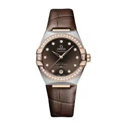 Omega 131.28.36.20.63.001 Co-Axial Brown Dial With Diamonds