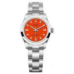 Rolex Oyster Perpetual 277200-0008 Coral Red Dial 31mm Oyster Bracelet Watch