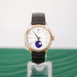 Alternative view of Rolex Cellini Moonphase 50535 White Dial Leather Strap 39mm Men's Watch