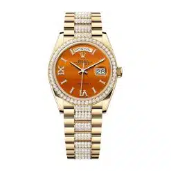 Rolex Day Date 128348rbr-0050 Carnelian Roman Diamonds Dial & Bracelet