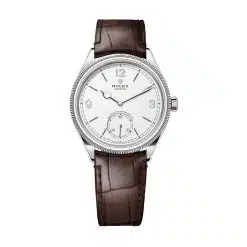 Rolex 1908 52509 White Dial 39mm Leather Strap