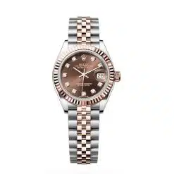 Rolex Lady-Datejust 279171-0011 28mm Chocolate Diamond Jubilee Stainless Steel and Rose Gold