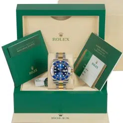 Alternative view of Rolex 116613LB Submariner Blue Dial Two-Tone Watch