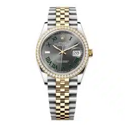 Rolex Datejust 126283RBR-0021 Slate Roman Dial Diamond-Set Bezel Jubilee Bracelet Watch