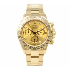 Rolex 116528 Daytona Yellow Gold 40mm Champagne Diamond Dial