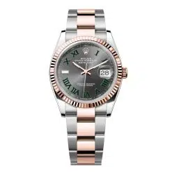 Rolex Datejust 126231-0014 Slate Roman Numeral 36mm Dial Fluted Bezel Oyster Bracelet Oystersteel and Everose gold Watch