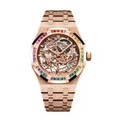 Audemars Piguet 15468OR.YG.1259OR.01-B Royal Oak Light Openworked Pink Gold-Toned 37mm Dial 18-Carat Pink Gold Bracelet Watch