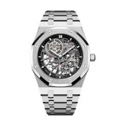 Audemars Piguet 16204BC.OO.1240BC.01 Royal Oak Openworked Dark Grey 39mm Dial 18-Carat White Gold Bracelet Watch