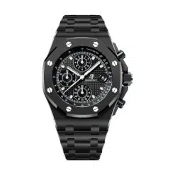 Audemars Piguet 26238CE.OO.1300CE.01 Royal Oak Offshore Black with “Petite Tapisserie” Pattern 42mm Dial Black Ceramic Bracelet Watch