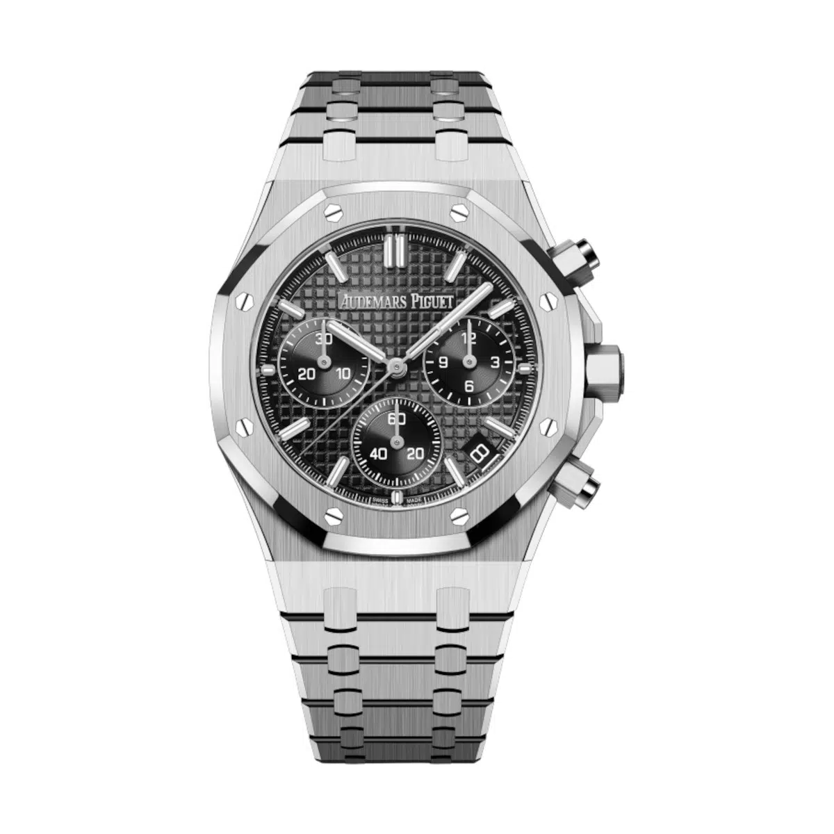 Audemars Piguet 26240ST.OO.1320ST.06 Royal Oak Black with “Grande Tapisserie" Pattern 41mm Dial Stainless Steel Bracelet Watch