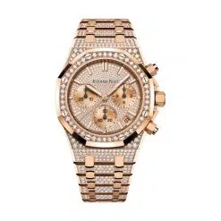 Audemars Piguet 26242OR.ZZ.1322OR.02 Royal Oak Pink Gold Set with Diamonds 41mm Dial 18-Carat Pink Gold Set with Diamonds Bracelet Watch