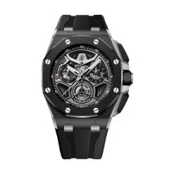 Audemars Piguet 26622CE.OO.D002CA.01 Royal Oak Offshore Black Skeleton 43mm Dial Black Rubber Strap