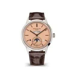 Patek Philippe 5236P-010 GRAND Complications Self-Winding Opaline Rose-Gilt Dial Chocolate Brown Alligator Strap Watch