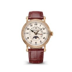 Patek Philippe 5160-500R-001 GRAND Complications Silver Opaline Dial Brown Alligator Leather Strap