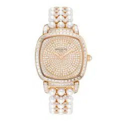 Patek Philippe 7042-100R-010 Gondolo Paved with 251 Diamonds Dial Akoya Pearls and Rose Gold Bracelet