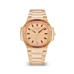 Patek Philippe 7118-1300R-001 Nautilus Rose-Gilt "Waves" Motif Dial Rose Gold Bracelet