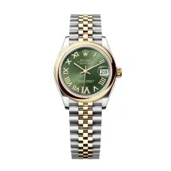 Rolex Datejust 278243-0016 Olive Green Roman Numeral Set with Diamonds 31mm Dial Stainless Steel and Yellow Gold Jubilee Bracelet Watch