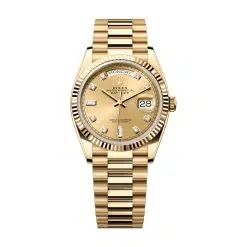 Rolex Day-Date 128238-0008 Champagne Diamonds Dial Yellow Gold Bracelet