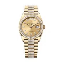 Rolex Day Date 128348rbr-0081 Champagne Dial & Diamond Bracelet