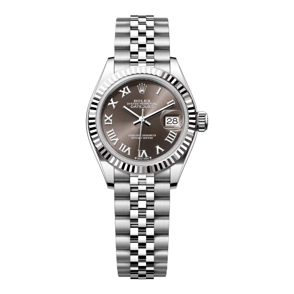 Rolex Lady-Datejust 279174-0013 Dark Grey Roman Dial Jubilee Bracelet