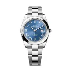 Rolex Datejust 126300-0017 Blue Roman Oyster 41mm Stainless Steel Watch