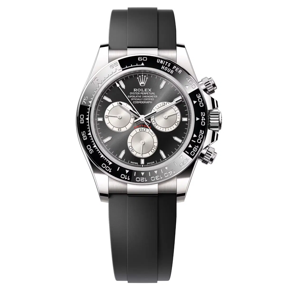 Rolex Cosmograph Daytona 126519LN-0002 Bright Black 40mm Dial Black Monobloc Cerachrom Bezel Oysterflex Bracelet Watch