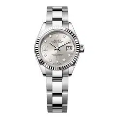 Rolex Lady-Datejust 279174-0022 Silver Diamond Dial Oyster Bracelet