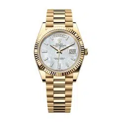 Rolex Day-Date 228238-0071 Mother Of Pearl Baguette 40mm Yellow Gold