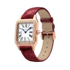 Alternative view of Cartier Santos-Dumont WJSA0016 Silvered Sunray Dial Large