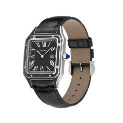 Alternative view of Cartier WSSA0046 Santos-Dumont Black Dial Large