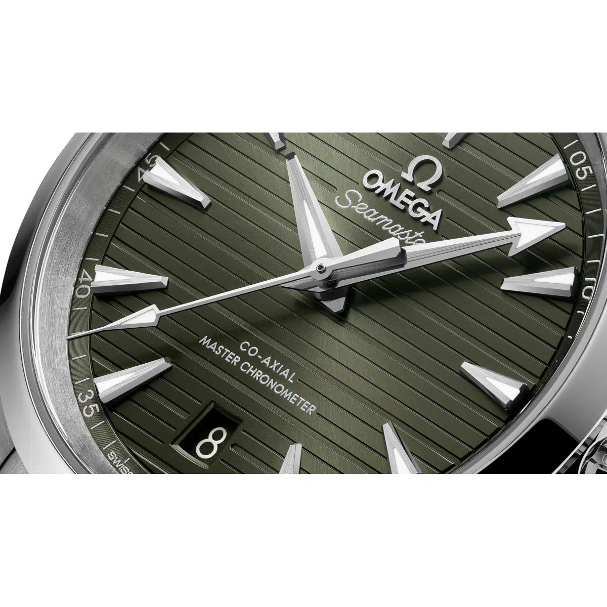 Omega Seamaster Aqua Terra 220.10.38.20.10.003 Green Dial Steel Bracelet Watch - Image 3