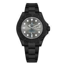 Rolex Yacht-Master 116622 Platinum Dial Black PVD Oyster Bracelet Watch