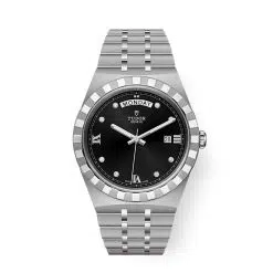 Tudor Royal M28600-0004 41mm Black Sunray-Finish Diamond Dial Steel Bracelet Watch