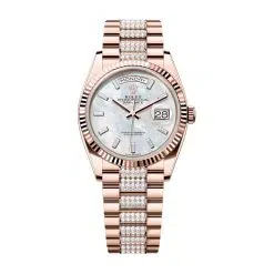Rolex Day Date 128235-0079 Mother Of Pearl Diamonds Dial & Bracelet