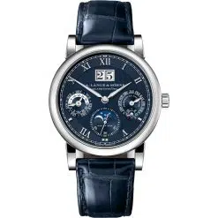 A Lange & Sohne 310.028 E Langematik Perpetual Blue Dial Alligator Strap