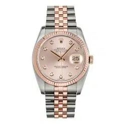Rolex 116231 DateJust Pink Diamond Dial Jubilee Stainless Steel and Rose Gold 36mm