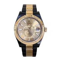 Rolex 326933 Sky-Dweller 42mm Champagne Dial Oyster Bracelet PVD Blaken